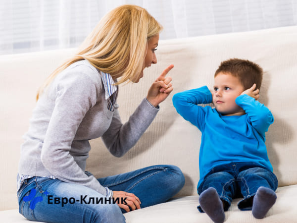 Влияние детских психологических травм на развитие мании преследования Женщина кричит на сына