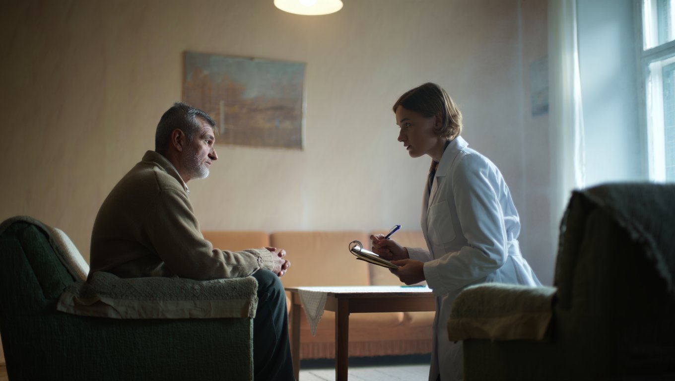 Интервенция Врач убеждает человека на лечение